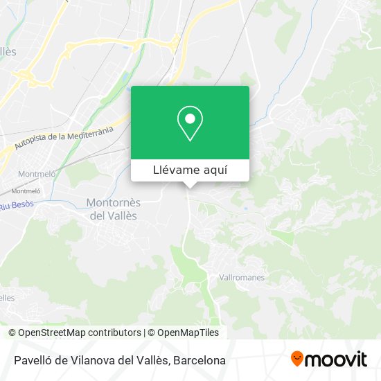 Mapa Pavelló de Vilanova del Vallès