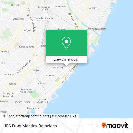 Mapa IES Front Maritim