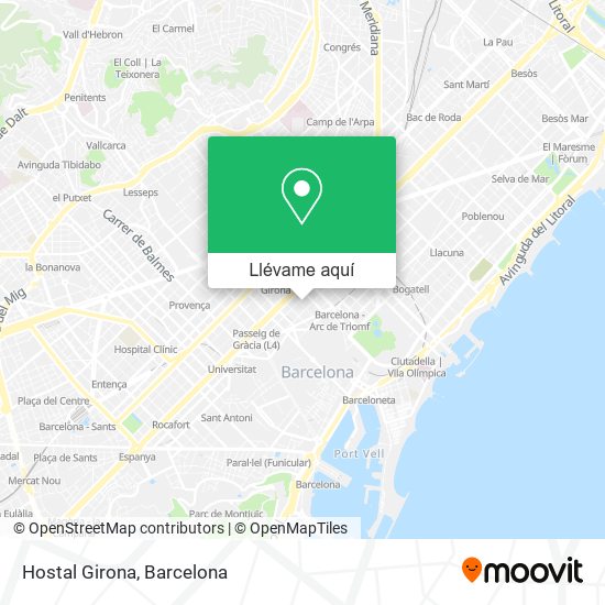 Mapa Hostal Girona