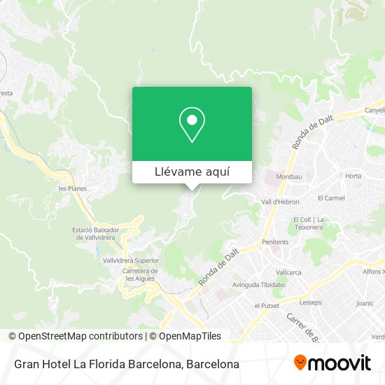 Mapa Gran Hotel La Florida Barcelona