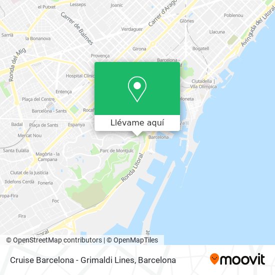 Mapa Cruise Barcelona - Grimaldi Lines