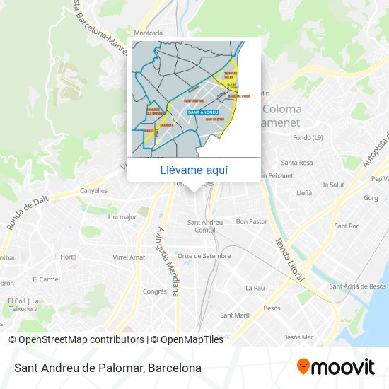 Mapa Sant Andreu de Palomar
