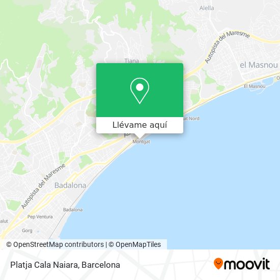 Mapa Platja Cala Naiara