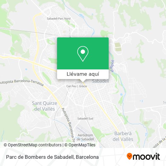 Mapa Parc de Bombers de Sabadell