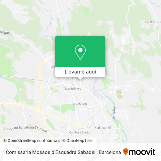 Mapa Comissaria Mossos d'Esquadra Sabadell