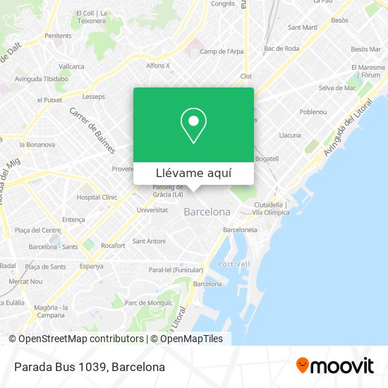 Mapa Parada Bus 1039