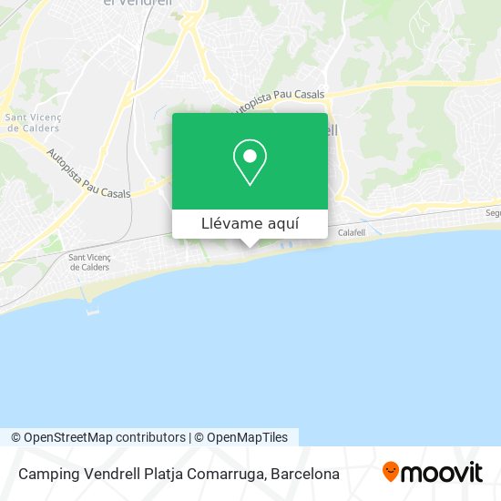 Mapa Camping Vendrell Platja Comarruga