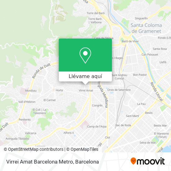 Mapa Virrei Amat Barcelona Metro