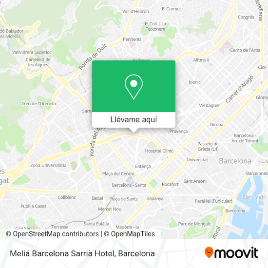 Mapa Meliá Barcelona Sarrià Hotel