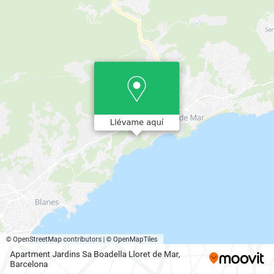 Mapa Apartment Jardins Sa Boadella Lloret de Mar