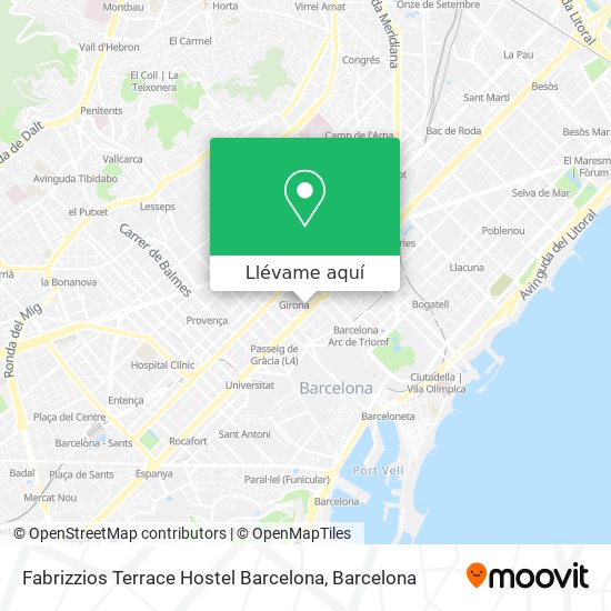 Mapa Fabrizzios Terrace Hostel Barcelona