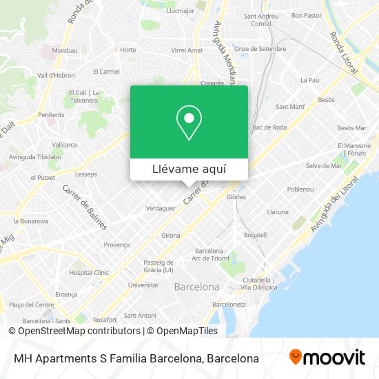 Mapa MH Apartments S Familia Barcelona