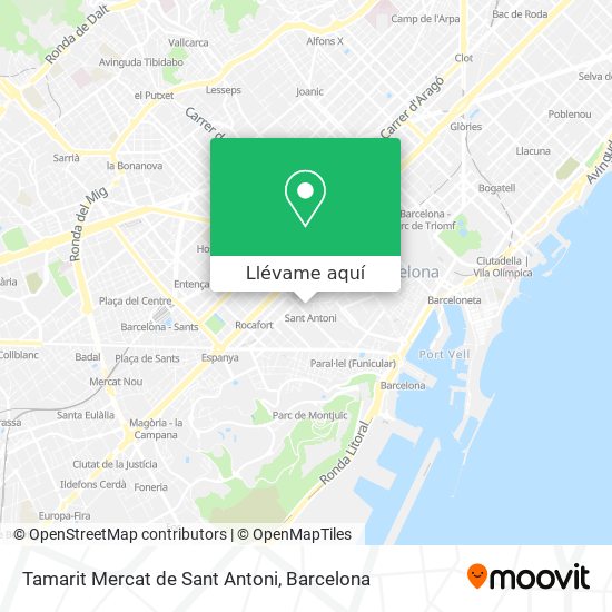 Mapa Tamarit Mercat de Sant Antoni