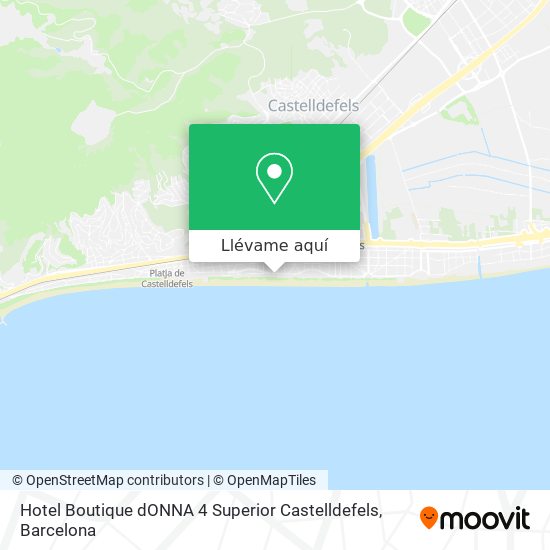 Mapa Hotel Boutique dONNA 4 Superior Castelldefels