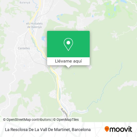 Mapa La Resclosa De La Vall De Martinet