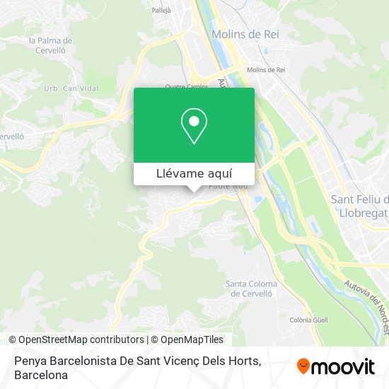 Mapa Penya Barcelonista De Sant Vicenç Dels Horts