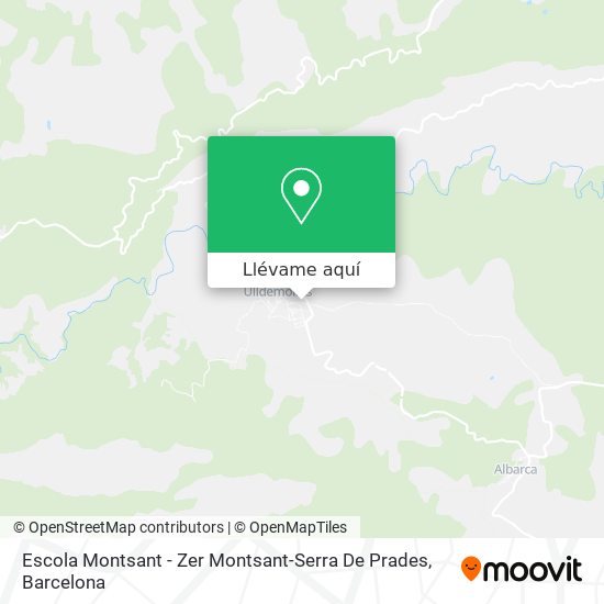 Mapa Escola Montsant - Zer Montsant-Serra De Prades