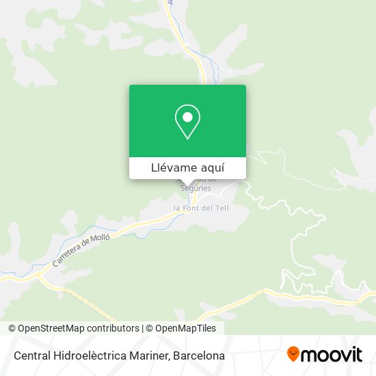 Mapa Central Hidroelèctrica Mariner