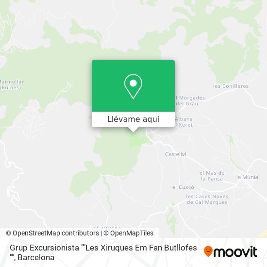 Mapa Grup Excursionista ""Les Xiruques Em Fan Butllofes ""