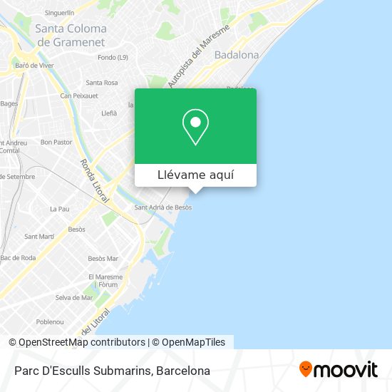 Mapa Parc D'Esculls Submarins