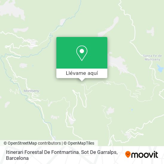Mapa Itinerari Forestal De Fontmartina. Sot De Garralps