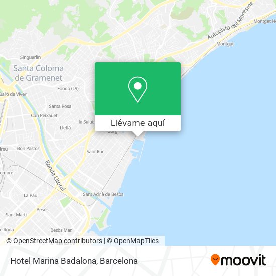 Mapa Hotel Marina Badalona