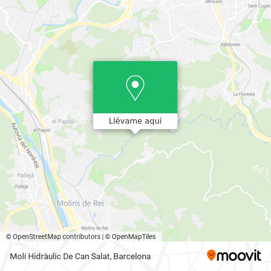 Mapa Molí Hidràulic De Can Salat
