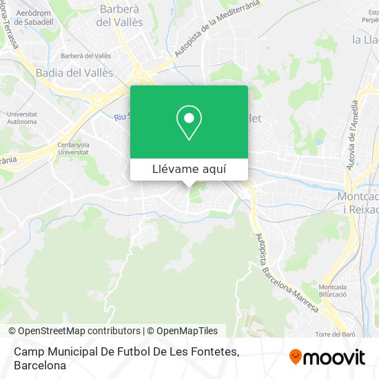 Mapa Camp Municipal De Futbol De Les Fontetes