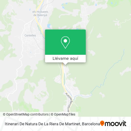 Mapa Itinerari De Natura De La Riera De Martinet