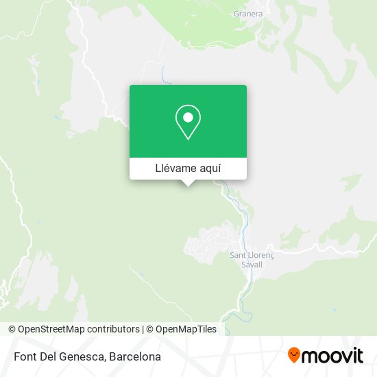 Mapa Font Del Genesca