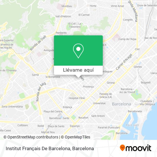 Mapa Institut Français De Barcelona