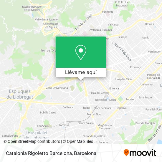Mapa Catalonia Rigoletto Barcelona
