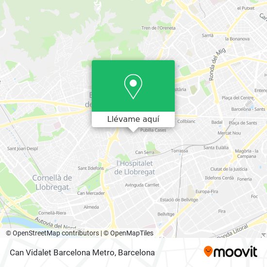 Mapa Can Vidalet Barcelona Metro