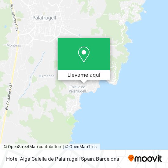 Mapa Hotel Alga Calella de Palafrugell Spain