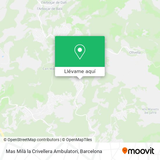 Mapa Mas Milà la Crivellera Ambulatori