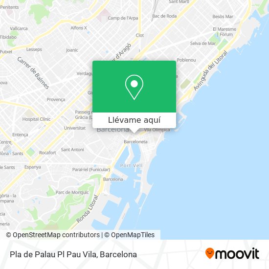 Mapa Pla de Palau Pl Pau Vila