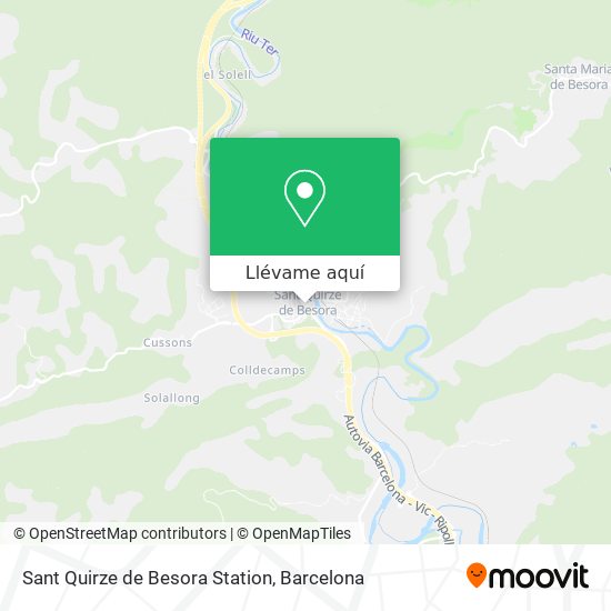 Mapa Sant Quirze de Besora Station