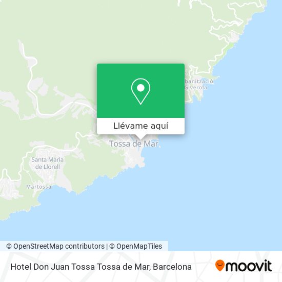 Mapa Hotel Don Juan Tossa Tossa de Mar