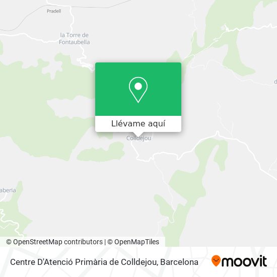 Mapa Centre D'Atenció Primària de Colldejou