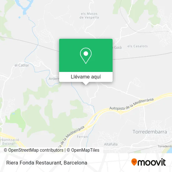Mapa Riera Fonda Restaurant
