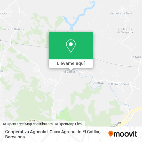 Mapa Cooperativa Agricola I Caixa Agraria de El Catllar