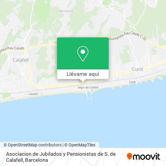 Mapa Asociacion de Jubilados y Pensionistas de S. de Calafell