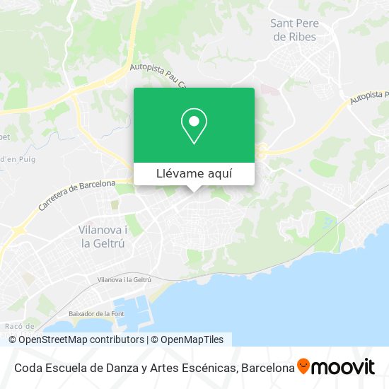 Mapa Coda Escuela de Danza y Artes Escénicas