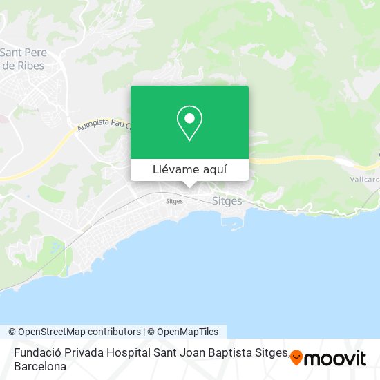 Mapa Fundació Privada Hospital Sant Joan Baptista Sitges