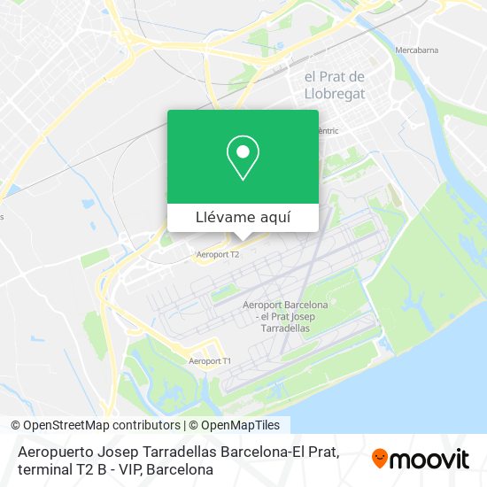 Mapa Aeropuerto Josep Tarradellas Barcelona-El Prat, terminal T2 B - VIP