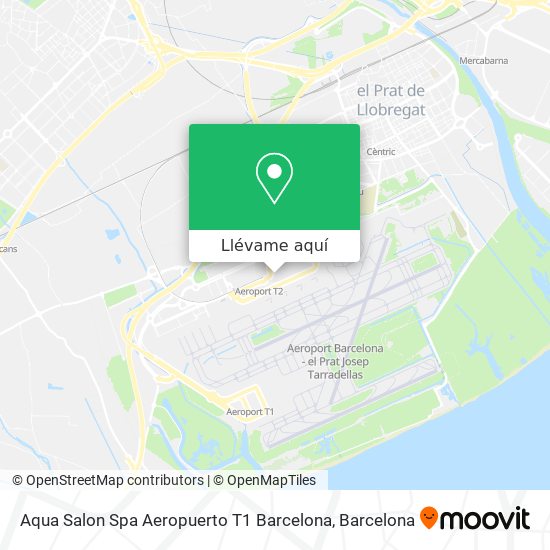 Mapa Aqua Salon Spa Aeropuerto T1 Barcelona