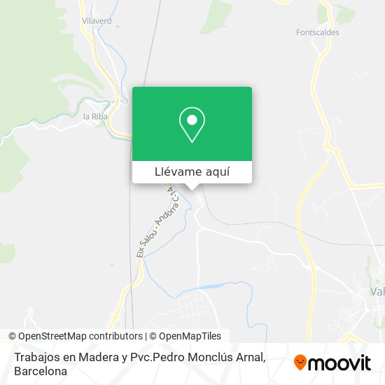 Mapa Trabajos en Madera y Pvc.Pedro Monclús Arnal
