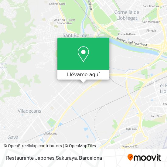 Mapa Restaurante Japones Sakuraya