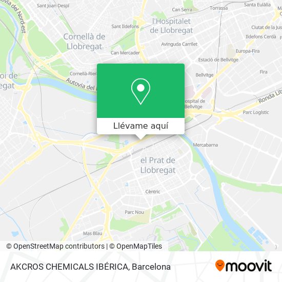 Mapa AKCROS CHEMICALS IBÉRICA