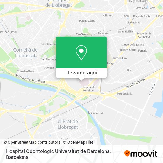 Mapa Hospital Odontologic Universitat de Barcelona